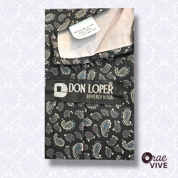 Vintage Don Loper Beverly Hills Tie – 100% Italian Silk – Made in USA - Picture 5 of 5